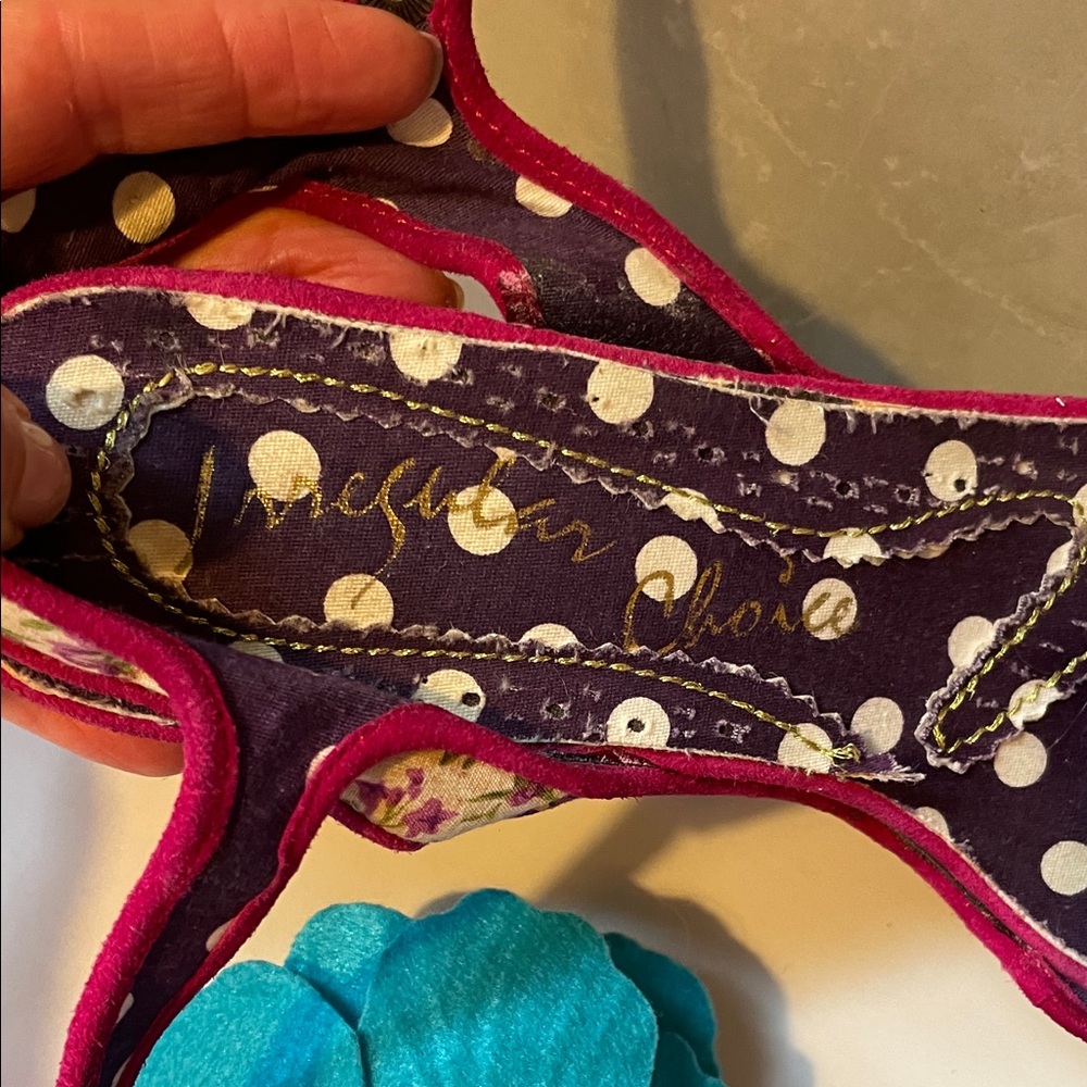 Irregular Choice Floral and Polka Dot Women's Wedge Sandal, size US 9 - Picture 12 of 15